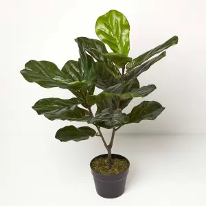 Homescapes Artificial Fiddle Leaf Fig Tree in Pot, 75 cm Tall