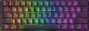 GK61 Mechanical Gaming Keyboard - 61 Keys Multi Color RGB Illuminated LED Backlit Wired Programmable For PC/Mac Gamer (Gateron Optical Yellow, Black)