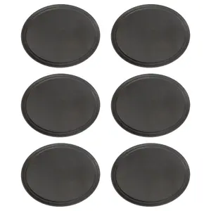 Oval Non-Slip Serving Trays - 68.5cm x 56cm - Black - Pack of 6