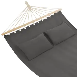 Hammock Eden - with support bars, for 2 people, durable fabric - dark grey