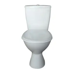 GoodHome Bodmin White Close-coupled Floor-mounted Toilet & full pedestal basin (W)380mm (H)760mm