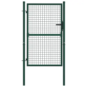 Berkfield Fence Gate Steel 100x125 cm Green