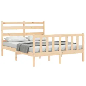 Berkfield Bed Frame with Headboard 120x200 cm Solid Wood