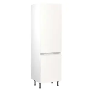 Kitchen Kit Larder Tall Unit 600mm w/ J-Pull Cabinet Door - Super Gloss White