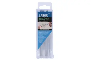 Laser Tools 8645 12pc Micro Round Diamond Coated File Set