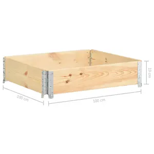 Berkfield Raised Bed 100x100 cm Solid Pine Wood (310056 )