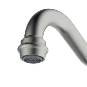 Cooke & Lewis Belmore Nickel effect Kitchen Side lever Tap