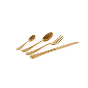 Excelsa 24 Piece Stainless Steel Cutlery Set , Service for 6 (Set of 6) Gold