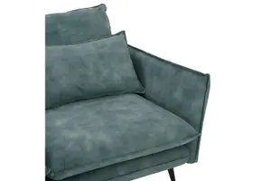 Waterloo 3 Seater Velvet Sofa, Petrol Blue Velvet