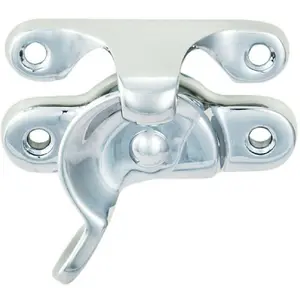 Fitch Pattern Sash Window Fastener 49mm Fixing Centres Polished Chrome