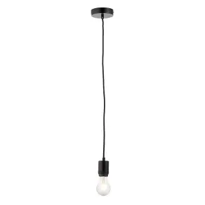 Luminosa Studio 1 Light Ceiling Pendant Matt Black, E27