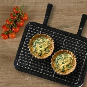 Spares2go Oven Grill Pan Universal Large Dual Handles Fits Most Cookers 420mm X 300mm