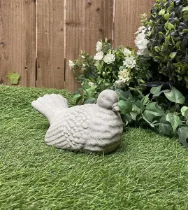 Adorable and Charming Stone Cast Dove Ornament