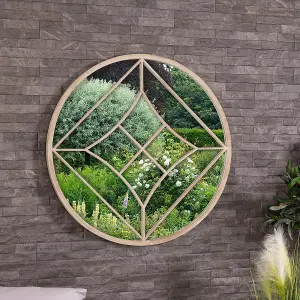 Lisbon Round Garden Mirror Weather Resistant