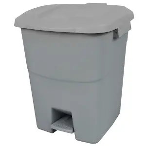 Pedal Operated Recycling Bin - 50 Litre - Grey Lid