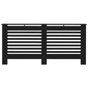 Berkfield Radiator Cover Black 172x19x81 cm MDF