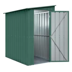 4 x 6 Pent Metal Garden Shed - Heritage Green (4ft x 6ft / 4' x 6' / 1.2m x 1.8m)