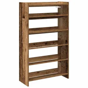 Berkfield Shoe Rack Old Wood 60x25x100 cm Engineered Wood