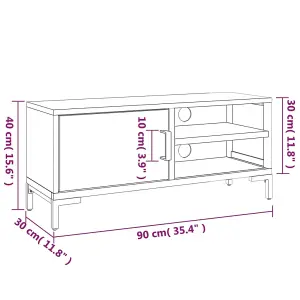 Berkfield TV Cabinet Brown 90x30x40 cm Solid Pinewood