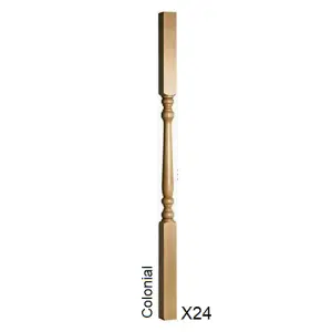 Oak Spindle Colonial 41mm x 41mm x 900mm - 24 Pack UK Manufactured Traditional Products Ltd