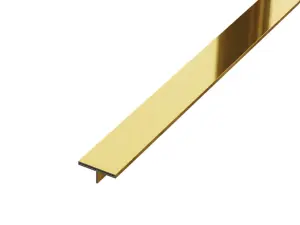 ILCOM decorative profile Ts 15mm x 2700mm x 0.6mm Gold Polished Stainless Steel