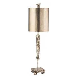 Elstead Caryatid 1 Light Table Lamp Aged Silver, E27