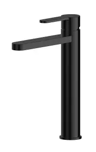 Round High-Rise Mono Basin Mixer Tap - Matt Black