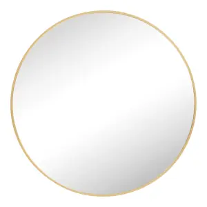 nielsen Acton Round Aluminium Framed Mirror, Gold, 60cm