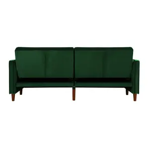 Bosco 3 Seater Velvet Reclining Sleeper Green Velvet