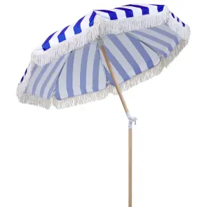 Garden Market Parasol 1.5 m Blue and White MONDELLO