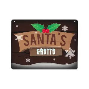 Grindstore Santas Grotto Mini Plaque Brown (One Size)