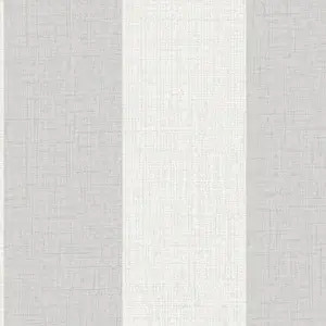 Grandeco Classic Wide Textured Stripe Wallpaper, Grey