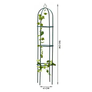 1.9m Outdoor Garden Metal Obelisk Trellis Climbing Plant Support Frame