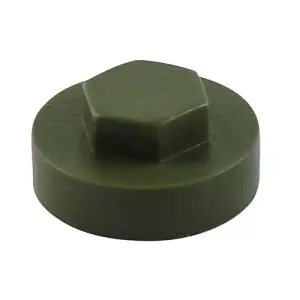 Timco - Hex Head Screw covers - Olive Green (Size 16mm - 1000 Pieces)