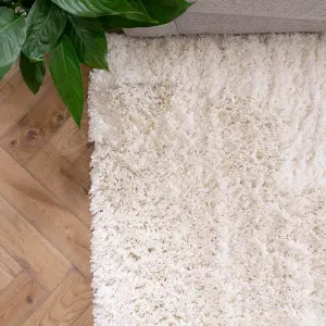 Cream Thick Soft Shaggy Area Rug 160x230cm