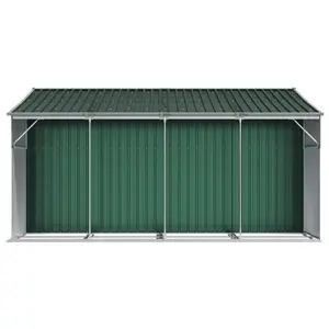 Breban Garden Shed 277 x 365.5 x 179 cm Galvanised Steel Green