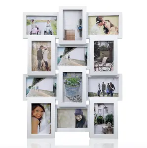 Arpan Multi Aperture Picture Frame Holds 12 X 6x4 " White