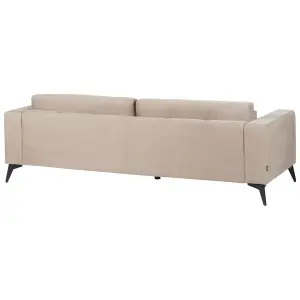 3 Seater Fabric Sofa Taupe ANGE