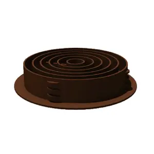 Pack of 10 Brown Plastic 68mm Round Soffit Air Vents Push in Roof and Eave Circular Mesh Air Vents