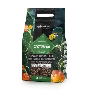 LECHUZA CACTUSPON Fine Grain Mineral Substrate for all Cacti and Succulents, 6 Liter