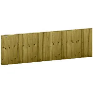 Flat Top Feather Edge Fence Panel (Pack of 4) Width: 6ft x Height: 2ft Vertical Closeboard Planks Fully Framed