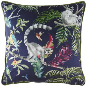 Evans Lichfield Jungle Lemur Lemur Feather Rich Cushion