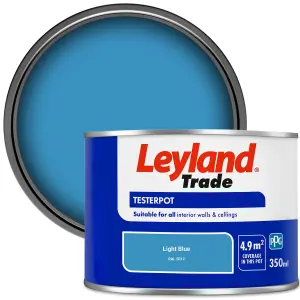 Leyland Trade Vinyl Matt Walls & Ceilings Emulsion Paint Light Blue (RAL 5012) 350ml Tester