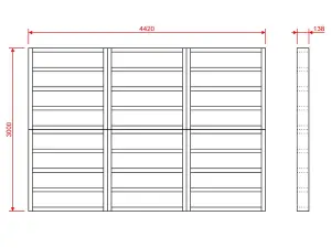 Wooden shed bases 15x10 (W-442cm x D-300cm), made of 38mm x 140mm