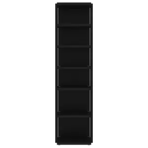 Shoe Cabinet Black 27.5x27x102 cm Engineered Wood