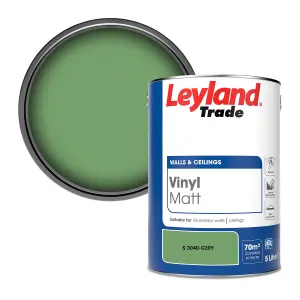 Leyland Trade Vinyl Matt Walls & Ceilings Emulsion Paint (S 3040-G20Y) 5L