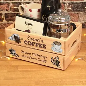 Personalised Coffee Lover Gift Crate