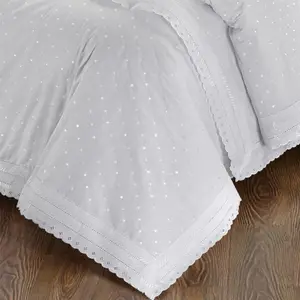 Elsatex Highgrove White Embroidered Bedspread Luxury Themed Bedding