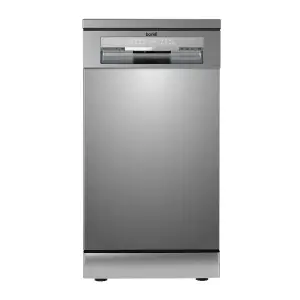 Baridi Slimline Freestanding Dishwasher 8 Programs & 5 Functions LED Silver