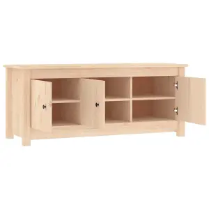 Shoe Cabinet 110x38x45.5 cm Solid Wood Pine